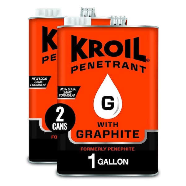 Kroil 1 Gallon Oil with Graphite (aka Penephite), RustLoosening, High Temp, 2PK